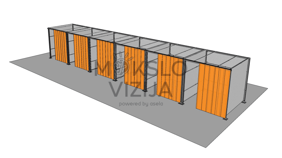 Suvirinimo kabinos (6 vnt.) 200 x 200 cm su stumdomomis užuolaidomis - Image 2
