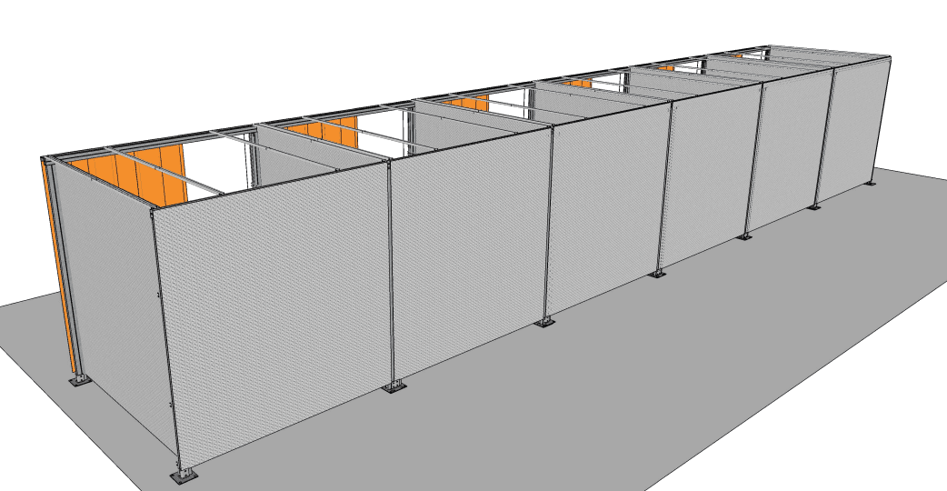Suvirinimo kabinos (6 vnt.) 200 x 200 cm su stumdomomis užuolaidomis - Image 3