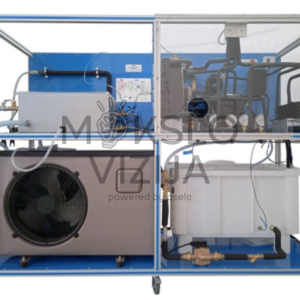 Geoterminės energijos mokymo sistema su šilumos siurbliu ir cirkuliacine įranga laboratorijai