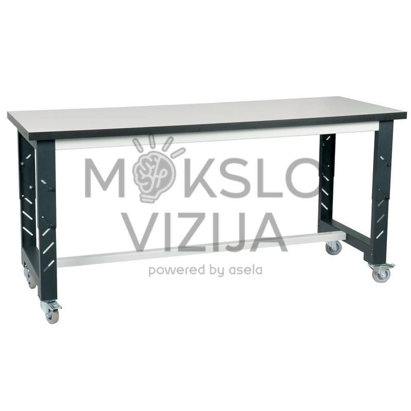 Reguliuojamo aukščio suolas ant ratukų