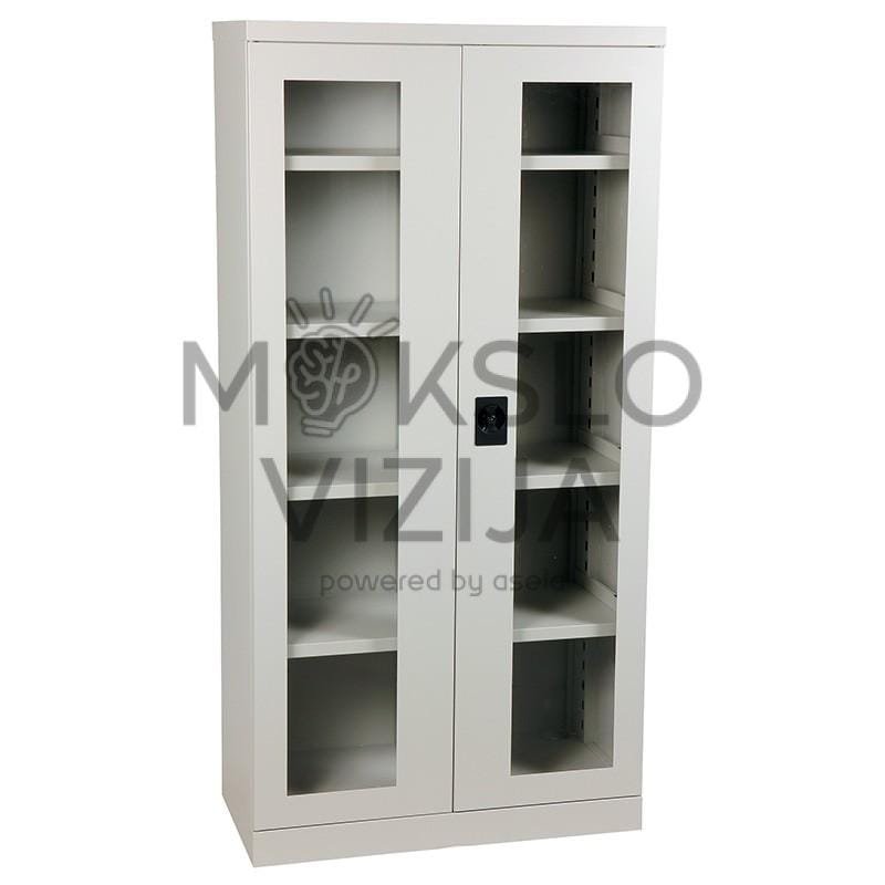 Aukšta metalinė spinta su permatomomis durimis