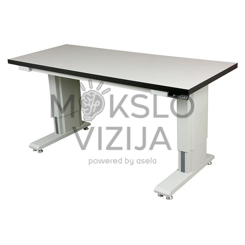 Elektrinis reguliuojamo aukščio stalas – modernus ergonominis darbo stalas su elektriniu aukščio reguliavimu, leidžiantis lengvai keisti darbo poziciją tarp sėdėjimo ir stovėjimo
