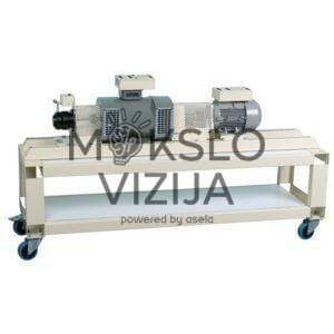 Pilnas tyrimų rinkinys: 1,5 kW asinchroninis variklis su trifaziu sinchroniniu generatoriumi