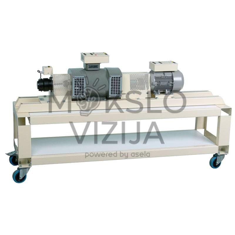 Pilnas tyrimų rinkinys: 1,5 kW asinchroninis variklis su trifaziu sinchroniniu generatoriumi