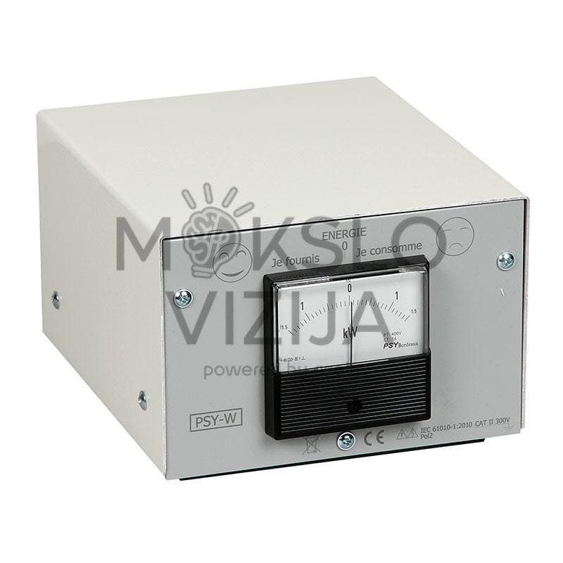 Galios indikacijos modulis su centriniu nuliu (400 V, 5 A) su analoginiu kW matuokliu