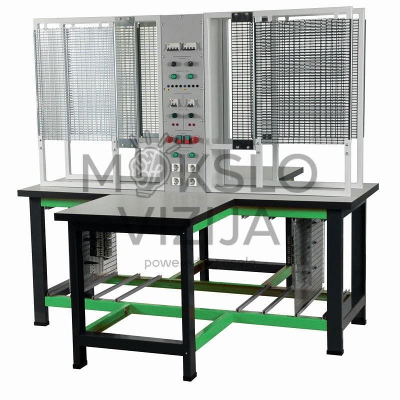 Kryžiaus formos instaliavimo stalas – 4 darbo vietoms