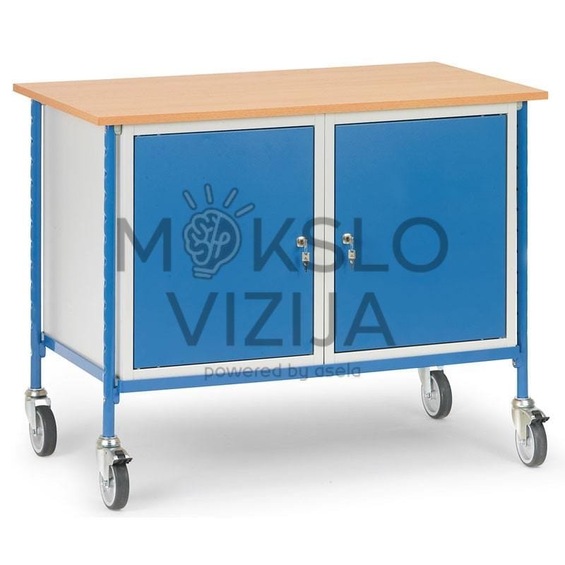 Dirbtuvių vežimėliai su viena arba dviem spintelėmis - Image 2