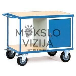 Dirbtuvių vežimėliai su viena arba dviem spintelėmis