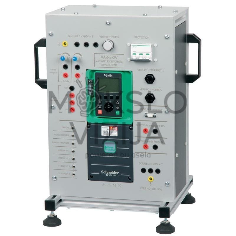 Greičio valdiklio veikimo tyrimo mokymo stendas su dažnio keitikliu ir asinchroniniu varikliu