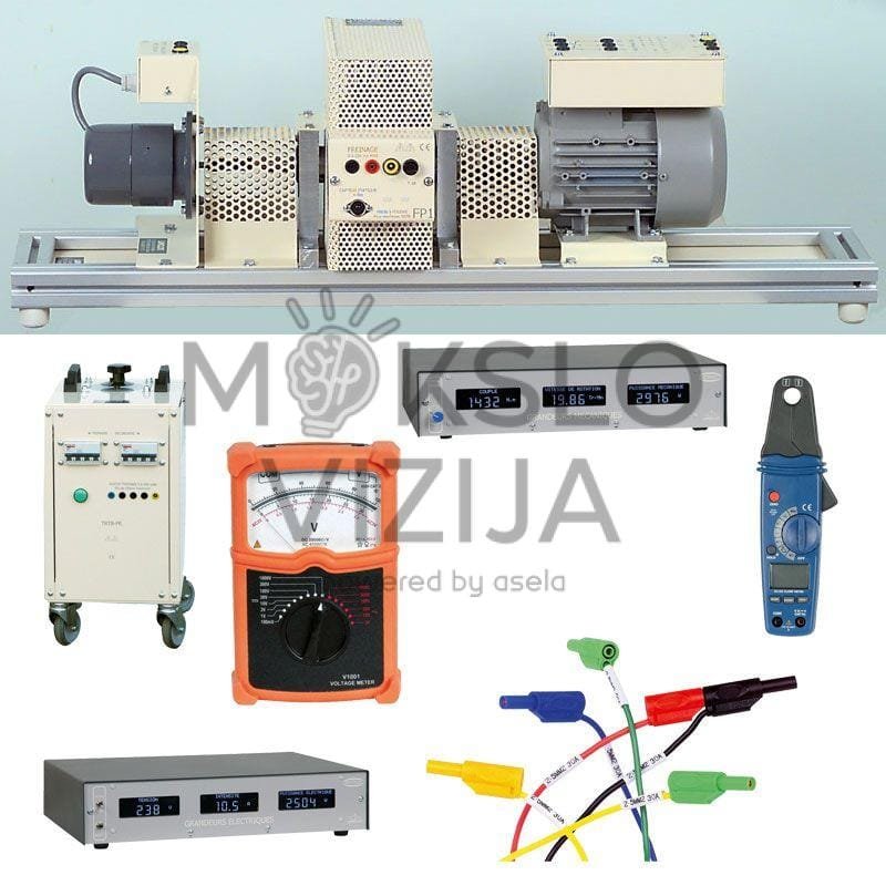 Trifazio asinchroninio variklio tyrimo rinkinys 300 W su matavimo prietaisais ir valdymo moduliu