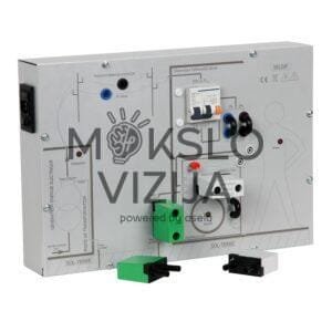 Žemės ir diferencialinio jungiklio tyrimo mokomasis stendas elektros laboratorijoms.