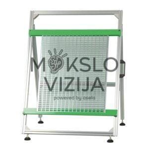 Patogiai perkeliamas ir tvirtas sprendimas kabelių ir modulių montavimui ant darbastalio