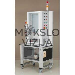 Bandymų spinta su variklio paleidimo testavimo zona