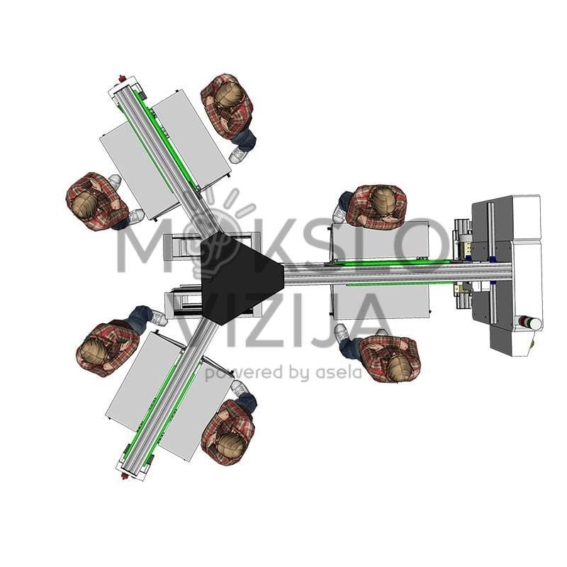 Laidų instaliacijos stotis su bandymų spinta 6 mokiniams (su 300 W rotacine mašina) - Image 2