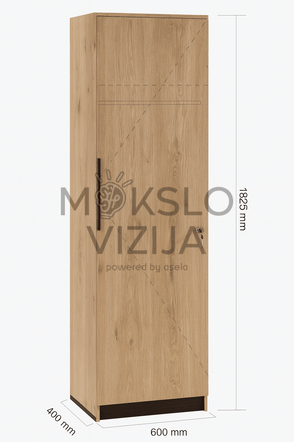 Tvirta spinta viršutiniams rūbams, pritaikyta paltams, striukėms ir avalynei laikyti