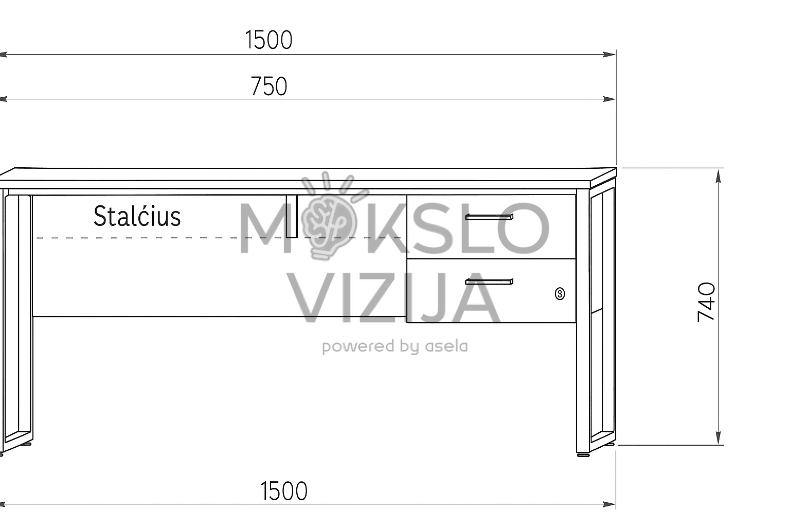 Mokytojo darbo stalas ASQ010037