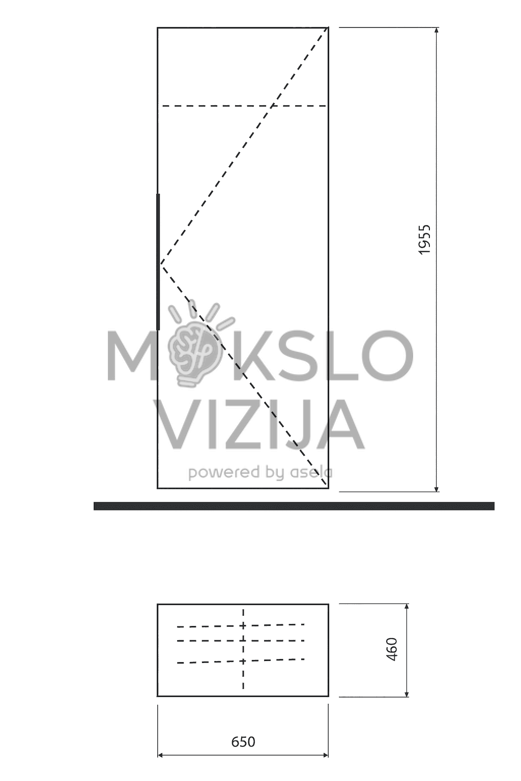 Spinta viršutiniams rūbams brėžASQ010039