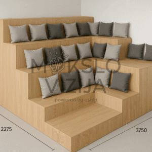 Amfiteatras 3750x2275x2500 mm su 20 pagalvių