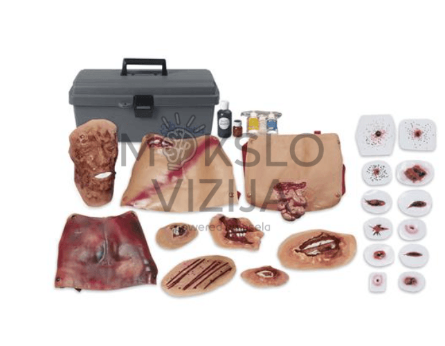 Žaizdų muliažų rinkinys medicinos mokymui