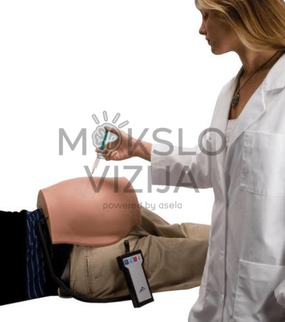 Sėdmenų injekcijos mokomoji sistema realistiška silikono oda