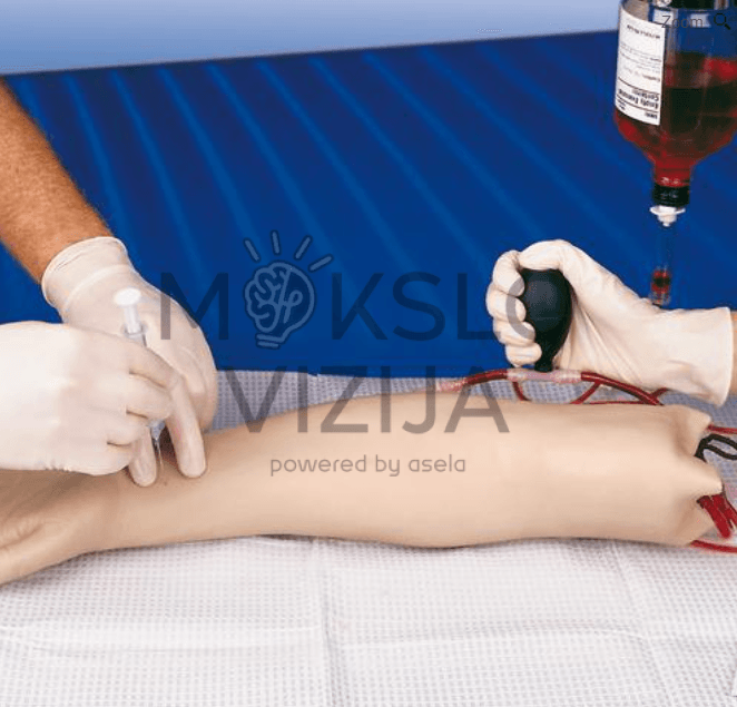 Arterinės punkcijos rankos mokomoji sistema adatos įvedimo praktikai