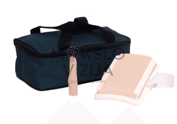 Diabetinių injekcijų praktikos rinkinys su simuliuota oda ir piršo modeliu