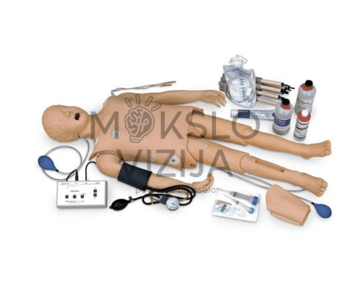 Vaiko simuliatorius su pažangiu kvėpavimo takų valdymu