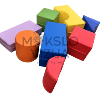 8 dalių Montessori priemonių rinkinys ankstyvajam ugdymui.