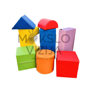 Montessori mokomasis rinkinys su 8 lavinamosiomis priemonėmis vaikams.