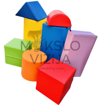 Aštuonių dalių Montessori edukacinis komplektas darželiams.