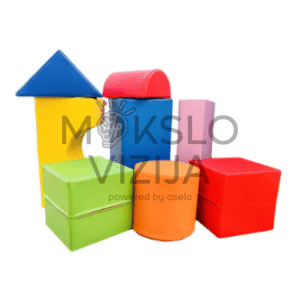 Montessori metodo priemonių komplektas iš 8 dalių vaikų lavinimui.