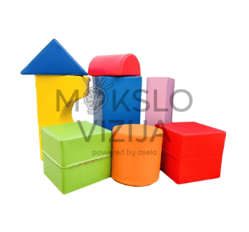 Montessori metodo priemonių komplektas iš 8 dalių vaikų lavinimui.