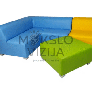 Baldų rinkinys sensoriniam kambariui, sensoriniai foteliai, sensorinė minkšta sėdėjimo vieta.