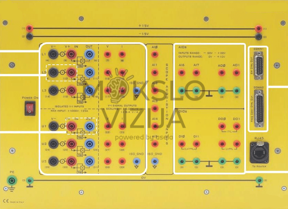 Elektros plokštė skirta Galios elektronikos laboratorijos eksperimentams