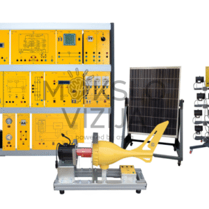 Modulinis treniruoklis teoriniams ir praktiniams elektros instaliacijų su fotovoltine saulės energija ir vėjo energija tyrimams. Naudojant pažangų saulės/vėjo treniruoklį galima atlikti eksperimentus, siekiant nustatyti vėjo generatoriaus ir fotovoltinės plokštės charakteristikas.