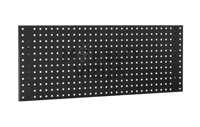 Plieninė įrankių perforuota siena GÜDE 1200P/1 Black Line, 1190 × 460 mm, su 10 × 10 mm skylėmis ir kabinimo angomis