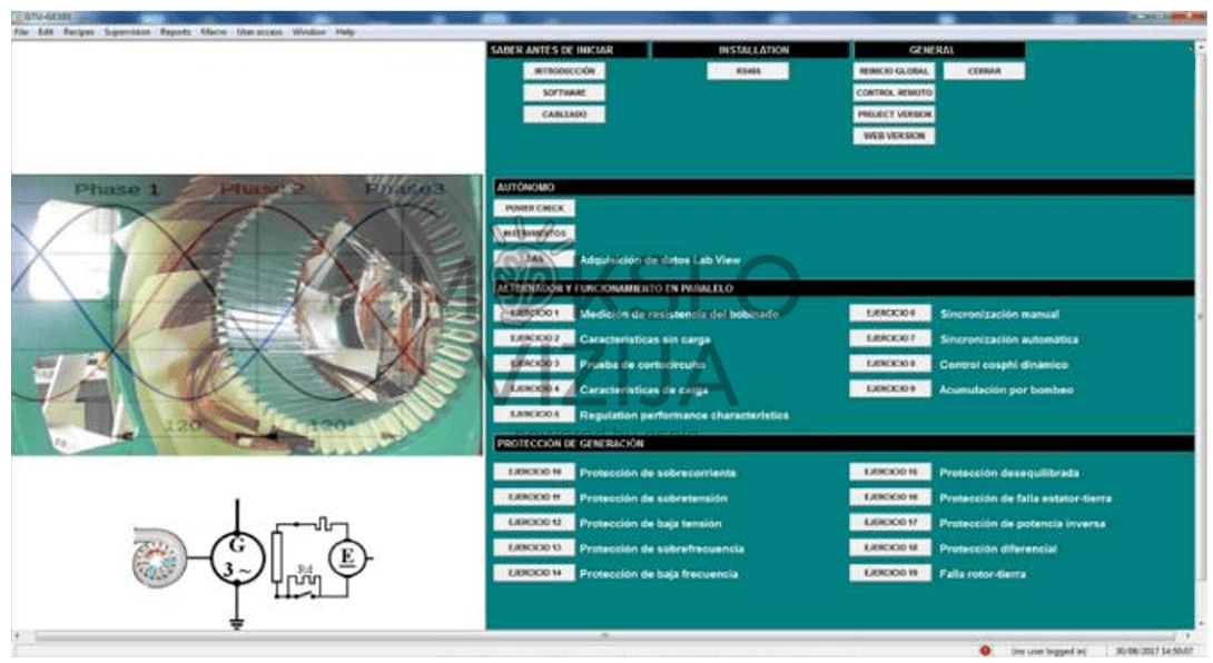 Atsinaujinančių šaltinių mokymo stendo komplektacija su programine įranga