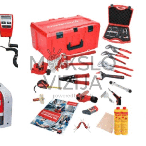 Pateikiami visi įrankiai skirti pilnai dirbti su atsinaujinančių šaltinių įranga ir ŠVOK