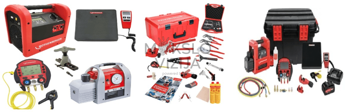 Pateikiami visi įrankiai skirti pilnai dirbti su atsinaujinančių šaltinių įranga ir ŠVOK