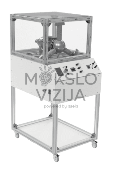 Trijų fazių 360 W vėjo turbinos mokomasis įrenginys su greičio valdikliu ir aliuminio rėmu, skirtas vėjo energijos veikimo principų demonstravimui ir praktiniam mokymui.