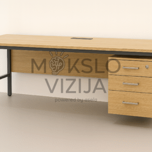 Mokytojo darbo stalas 290cm vizualizacija