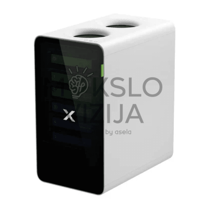 Oro valytuvas lazerinio graviravimo darbams, skirtas edukacijos centrų dirbtuvėms ir laboratorijoms, padedantis sumažinti dūmų ir kvapų kiekį darbo zonoje.