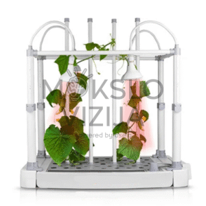 OPCOM Farm Grow Tank hidroponikos auginimo sistema su atramų rėmu ir augalų apšvietimu, vijoklinių augalų auginimas patalpose.