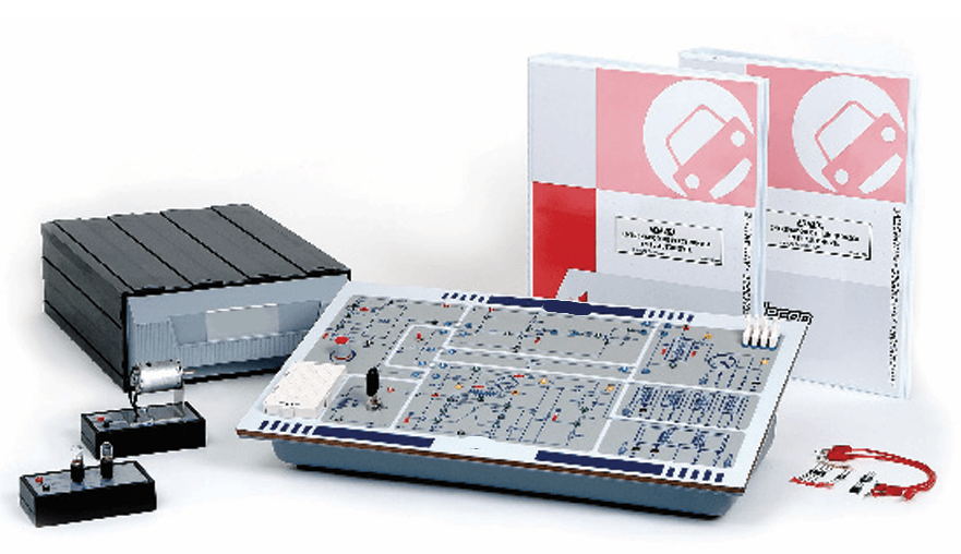 ADA 301 mokymo stendo komplektas su priedais, kabeliais ir mokomąja medžiaga automobilių elektronikos mokymui