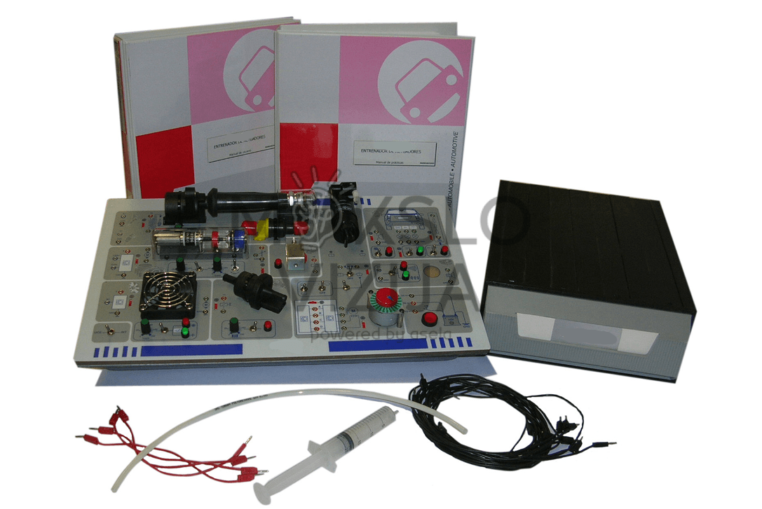 Automobilių aktuatorių mokymo stendo komplektas su kabeliais, priedais ir mokymo dokumentacija praktiniams darbams