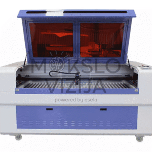 Acctek AKJ1610 uždaro tipo CO₂ lazerinės pjovimo ir graviravimo staklės su atidarytu dangčiu