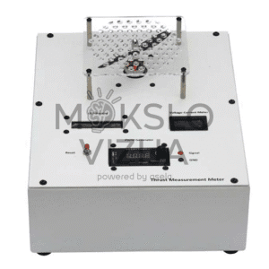 Traukos matavimo mokymo sistema su propeleriu, PWM generatoriumi ir LCD ekranu, skirta dronų variklių našumo ir traukos bandymams laboratorijoje.