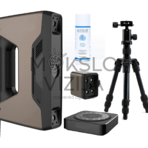 EinScan Pro HD 3D skenerio komplektas su spalvų fiksavimo moduliu, sukamuoju stalu ir trikoju profesionaliam pramoniniam skenavimui.