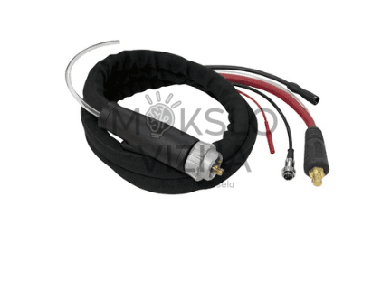 Suvirinimo kalibravimo kabelių komplektas su jungtimis ir matavimo antgaliu, skirtas suvirinimo įrangos validavimui.