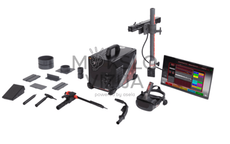 Suvirinimo simuliatoriaus mokymo komplektas su VR įranga ir įvairiais suvirinimo pratimų priedais